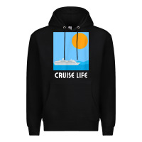Black cruise life design travel & cruise wear t shirt Premium Hoodie - baoMotion