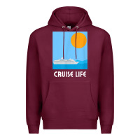 Burgundy cruise life design travel & cruise wear t shirt Premium Hoodie - baoMotion