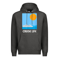 Charcoal Heather cruise life design travel & cruise wear t shirt Premium Hoodie - baoMotion