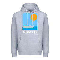 Heather Grey cruise life design travel & cruise wear t shirt Premium Hoodie - baoMotion