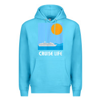 Ocean Blue cruise life design travel & cruise wear t shirt Premium Hoodie - baoMotion