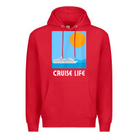 Red cruise life design travel & cruise wear t shirt Premium Hoodie - baoMotion