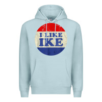 Blue Mist i like ike political button vintage distressed Premium Hoodie - baoMotion