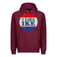 Burgundy i like ike political button vintage distressed Premium Hoodie - baoMotion