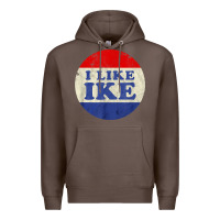 Coffee i like ike political button vintage distressed Premium Hoodie - baoMotion