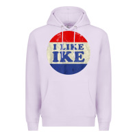 Lilac i like ike political button vintage distressed Premium Hoodie - baoMotion
