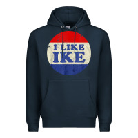 Navy i like ike political button vintage distressed Premium Hoodie - baoMotion
