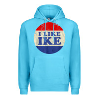 Ocean Blue i like ike political button vintage distressed Premium Hoodie - baoMotion