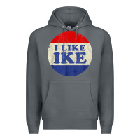 Rock i like ike political button vintage distressed Premium Hoodie - baoMotion
