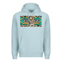 Blue Mist english bulldog mom  license plate template Premium Hoodie - BarkalooDesign