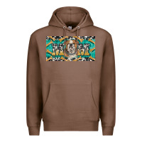 Chestnut english bulldog mom  license plate template Premium Hoodie - BarkalooDesign