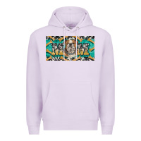Lilac english bulldog mom  license plate template Premium Hoodie - BarkalooDesign