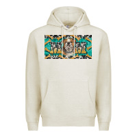 Oatmeal Heather english bulldog mom  license plate template Premium Hoodie - BarkalooDesign