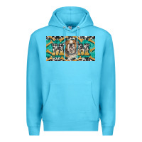Ocean Blue english bulldog mom  license plate template Premium Hoodie - BarkalooDesign