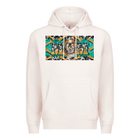 Pale Pink english bulldog mom  license plate template Premium Hoodie - BarkalooDesign