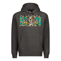 Smoke english bulldog mom  license plate template Premium Hoodie - BarkalooDesign