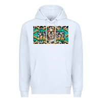 White english bulldog mom  license plate template Premium Hoodie - BarkalooDesign