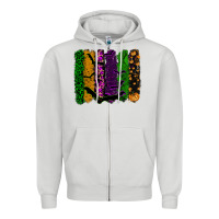 Dove Grey halloween brushstroke Zipper Hoodie - RanaPortraitStore