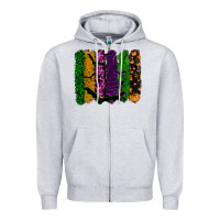 Heather Grey halloween brushstroke Zipper Hoodie - RanaPortraitStore
