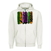 Oatmeal Heather halloween brushstroke Zipper Hoodie - RanaPortraitStore
