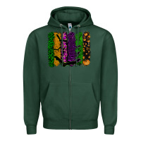 Sports Green halloween brushstroke Zipper Hoodie - RanaPortraitStore