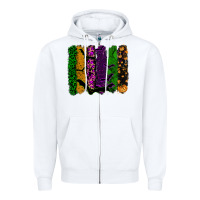 White halloween brushstroke Zipper Hoodie - RanaPortraitStore