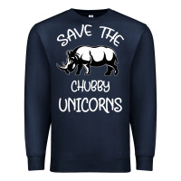 Navy save the chubby unıcorns Premium Sweatshirt - Bettercallsaul