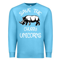 Ocean Blue save the chubby unıcorns Premium Sweatshirt - Bettercallsaul