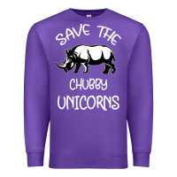 Purple save the chubby unıcorns Premium Sweatshirt - Bettercallsaul