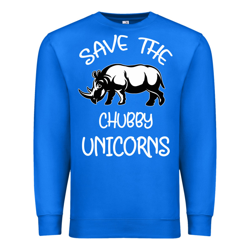 Save The Chubby Unıcorns Premium Sweatshirt by Bettercallsaul | Teevron