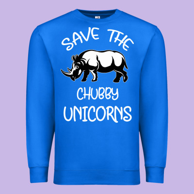 Save The Chubby Unıcorns Premium Sweatshirt Designed By Bettercallsaul
