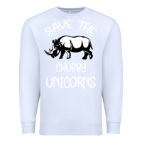 White save the chubby unıcorns Premium Sweatshirt - Bettercallsaul