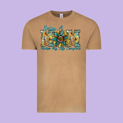 Being A Mom Makes My Life Complete Vintage Tee Designed By Sublimationcraftshop