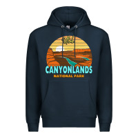 Navy Canyonlands Moab Utah National Park Nature Outdoor Lovers Premium Hoodie - baoMotion