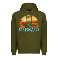 Army Green Canyonlands Moab Utah National Park Nature Outdoor Lovers Premium Hoodie - baoMotion