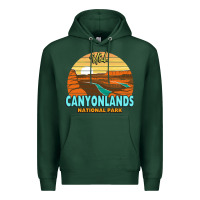 Sports Green Canyonlands Moab Utah National Park Nature Outdoor Lovers Premium Hoodie - baoMotion