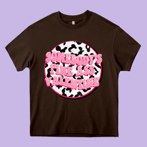 Somebody's Fine Ass Valentine Heavy Core Tee Designed By Fadigitalartstudio
