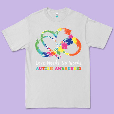 Love Needs No Words Heart Puzzle Autism Premium Tee Designed By Cowhidedigitalart