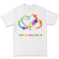 White Love Needs No Words Heart Puzzle Autism Premium Tee - CowhideDigitalArt