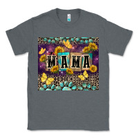 Charcoal Heather Mama with sunflowers Classic Tee - FaDigitalArtStudio