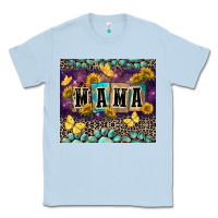 Dusty Blue Mama with sunflowers Classic Tee - FaDigitalArtStudio
