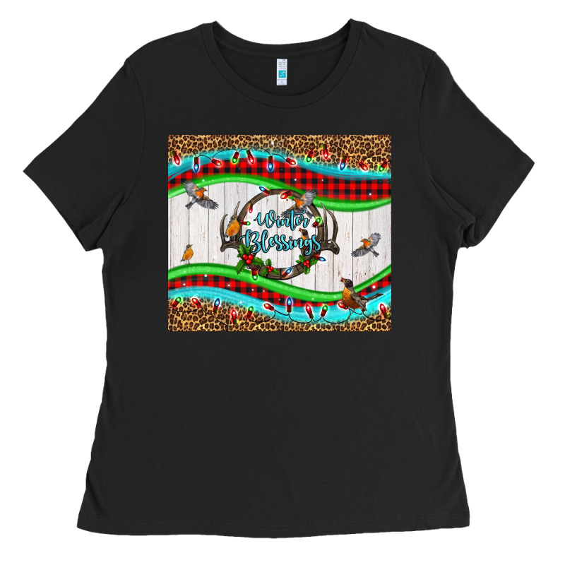 Winter Blessings Leopard Ladies Tee by LillyAllenDesigns | Teevron