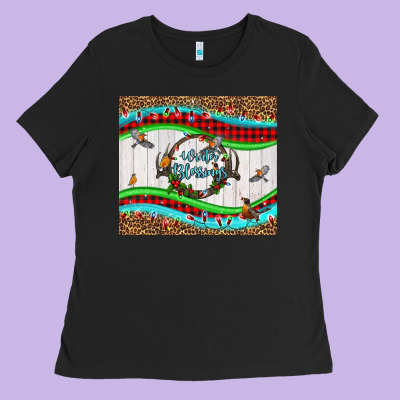 Winter Blessings Leopard Ladies Tee Designed By Lillyallendesigns