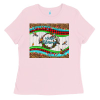 Bubblegum Pink winter blessings leopard Ladies Tee - LillyAllenDesigns