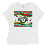 White winter blessings leopard Ladies Tee - LillyAllenDesigns