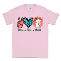 Bubblegum Pink Peace Love Goats Classic Tee - Jasminsmagicworld