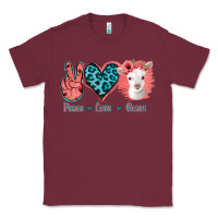 Burgundy Peace Love Goats Classic Tee - Jasminsmagicworld