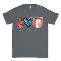 Charcoal Heather Peace Love Goats Classic Tee - Jasminsmagicworld