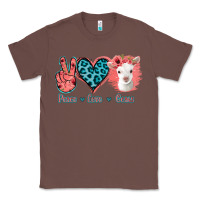 Chestnut Peace Love Goats Classic Tee - Jasminsmagicworld