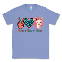 Colony Blue Peace Love Goats Classic Tee - Jasminsmagicworld